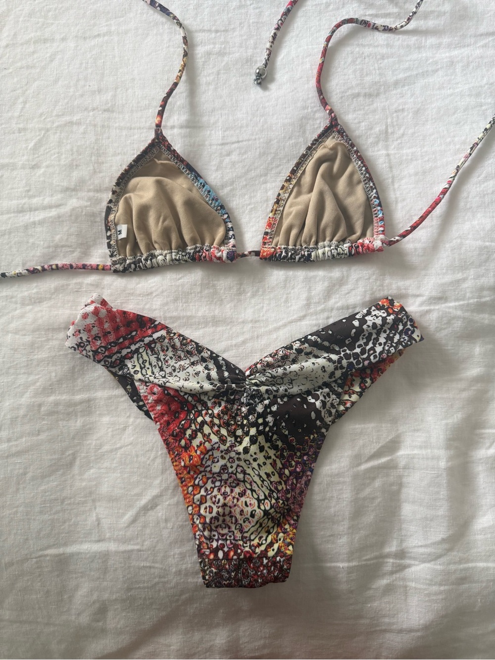 KALANI Patterned Triangle Bikini - Picture 3 of 3